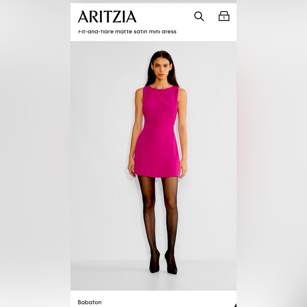 Aritzia babaton Spectre Dress size 4 in pomp pink
